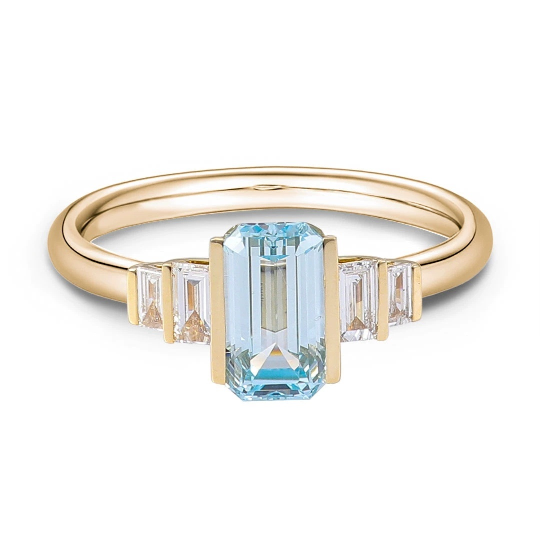 Aurelia 2ct Lab-Grown Aquamarine Ring